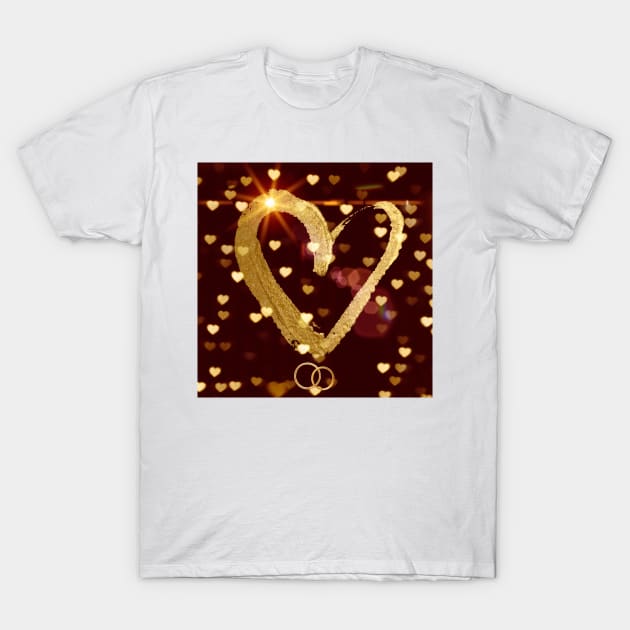 Wedding hear T-Shirt by Begoll Art